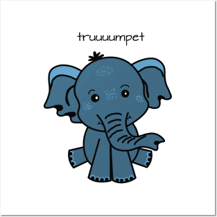 sweet funny Baby Elephant Cartoon Posters and Art